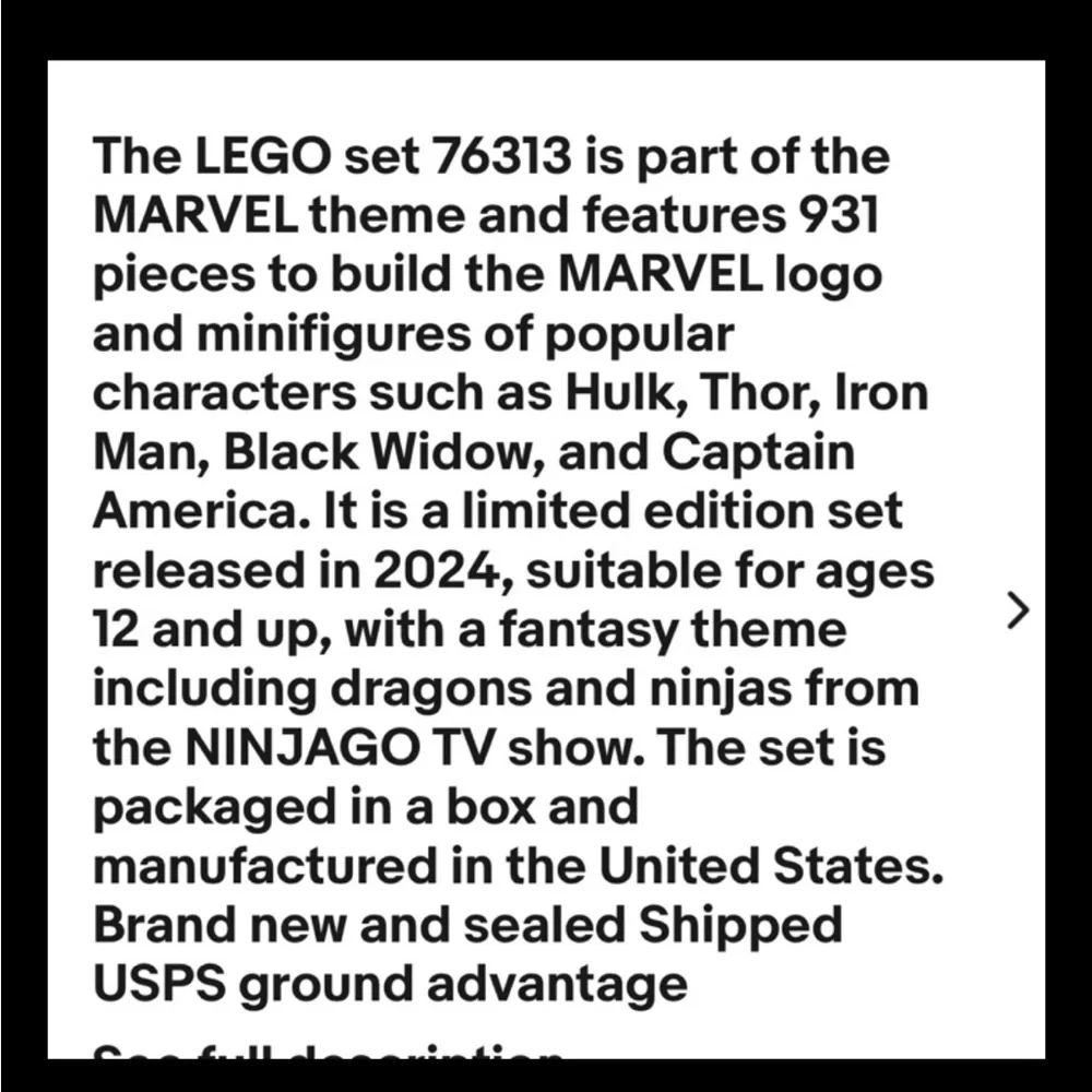 LEGO Marvel Logo MiniFigures The Infinity Saga 931Pcs 76313 12+ NIB - Picture 10 of 11